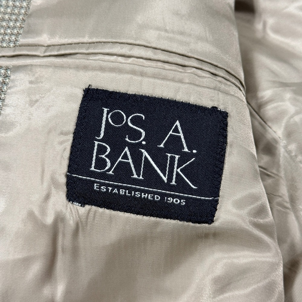 Jos. A. Bank Sport Coat Mens 50L Tan Silk Wool Executive Collection Blazer - Picture 8 of 12